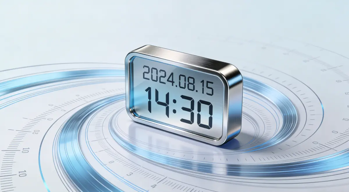 Close-up view of precise time details on a digital clock